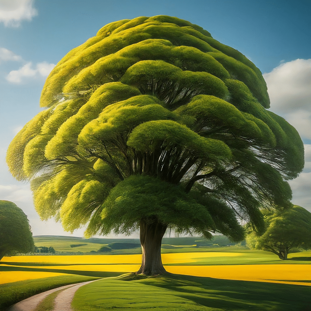 A travel photograph demonstrating the Rule of Thirds composition. The image features a captivating landscape or cityscape, where the primary point of interest, like a lone tree, an ancient building, or a distant boat, is positioned off-center near one of the imaginary grid\