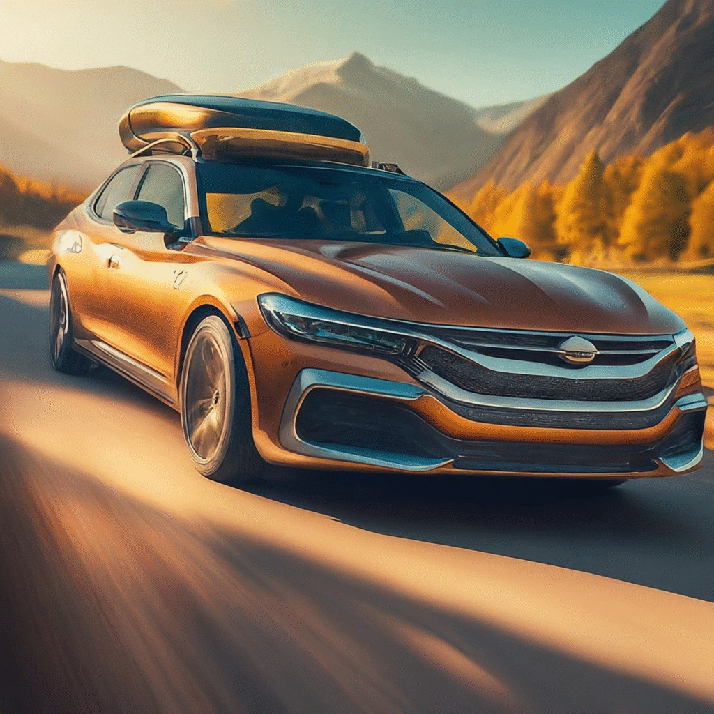 A group of friends or family members happily traveling together on a day trip, utilizing various economical transportation methods like carpooling or public transit, with a focus on a relaxed and enjoyable journey.